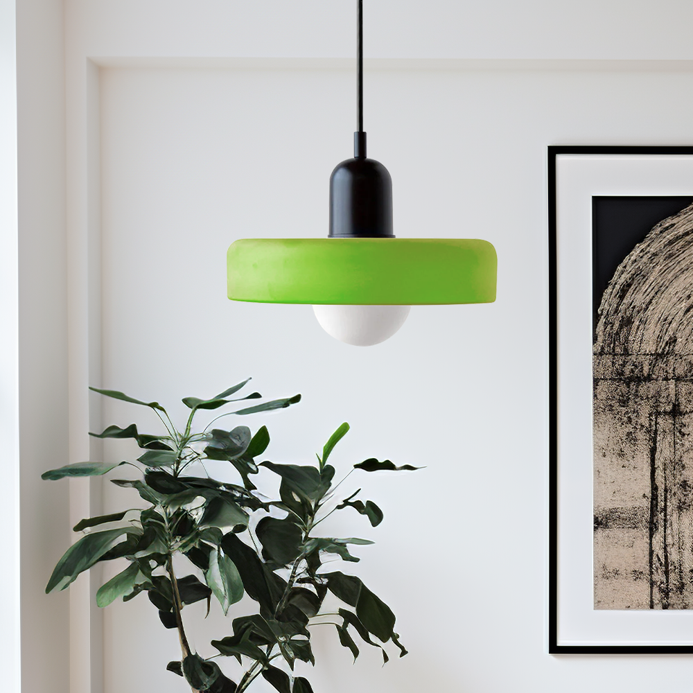 Bauhaus Glass Pendant Light – Colorful Design – Retro Ceiling Lamp