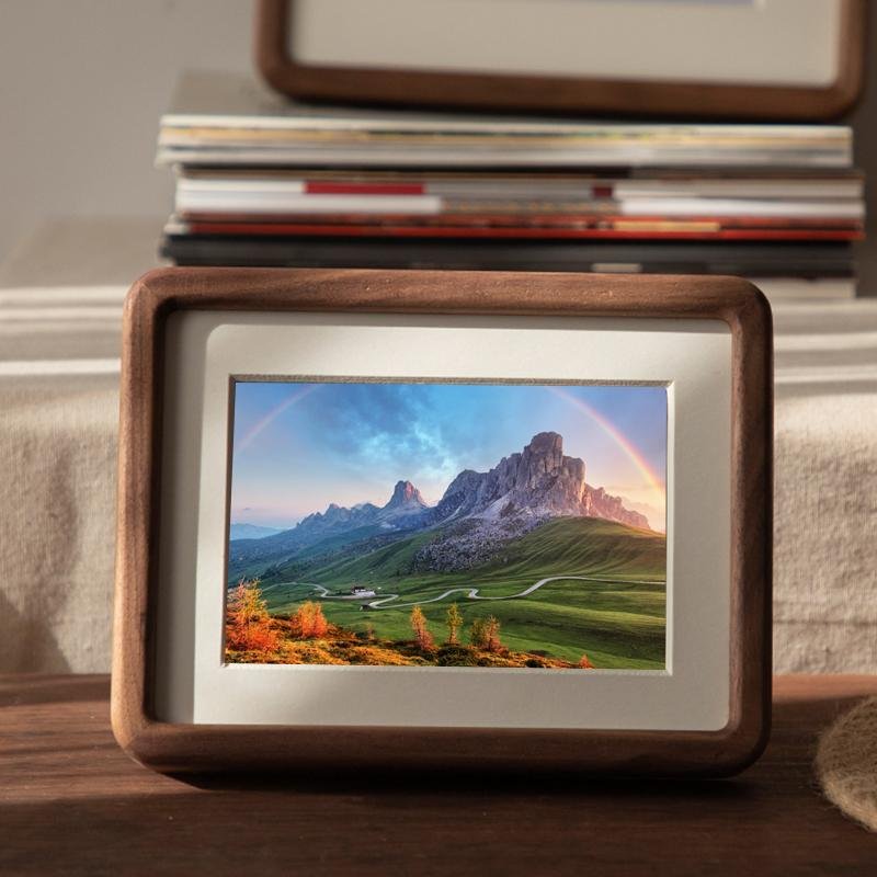 10 x 15 cm Rectangular Wood Picture Frame in Nut Brown – Eco-Friendly Photo Frame for Tabletop or Wall Hanging Decor 1