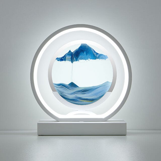 3D Rotatable Quicksand Table Lamp with Dimmable LED Light – Modern Iron Art Design for Unique Home Décor 12