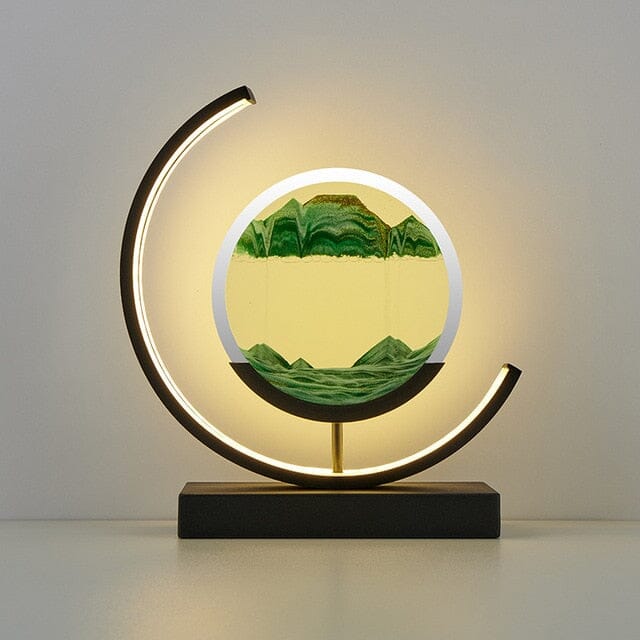 3D Rotatable Quicksand Table Lamp with Dimmable LED Light – Modern Iron Art Design for Unique Home Décor 16