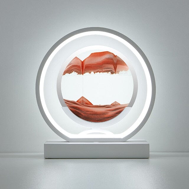 3D Rotatable Quicksand Table Lamp with Dimmable LED Light – Modern Iron Art Design for Unique Home Décor 20