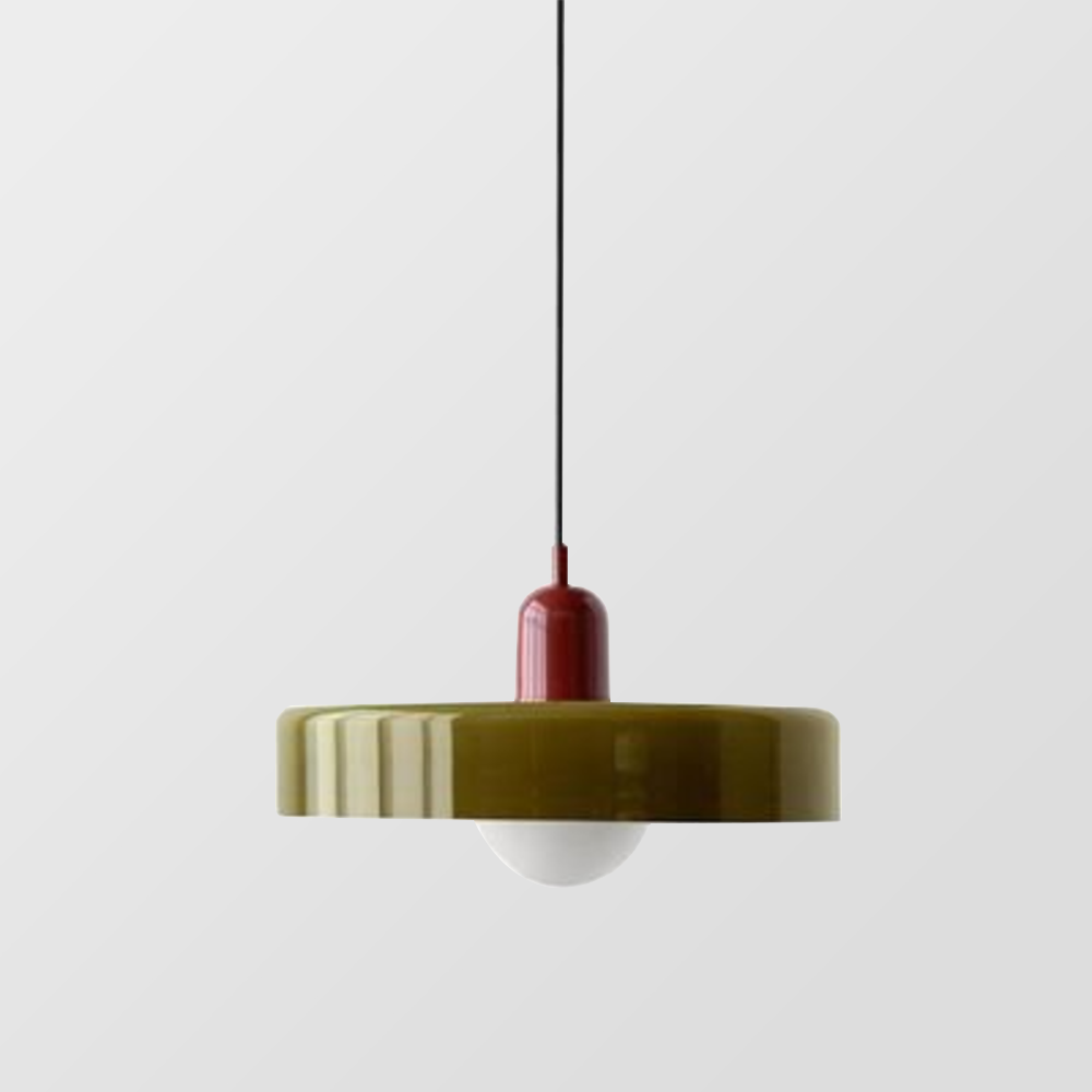 Bauhaus Glass Pendant Light – Colorful Design – Retro Ceiling Lamp