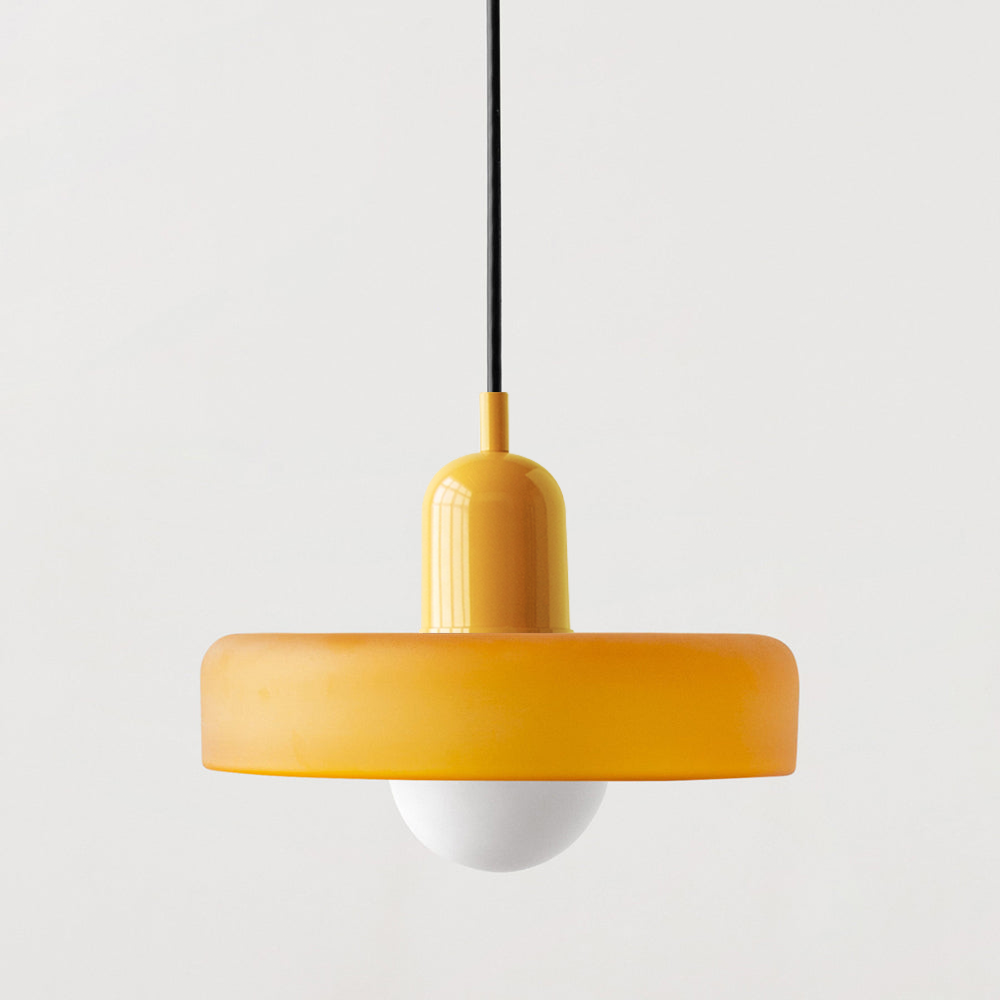 Bauhaus Glass Pendant Light – Colorful Design – Retro Ceiling Lamp