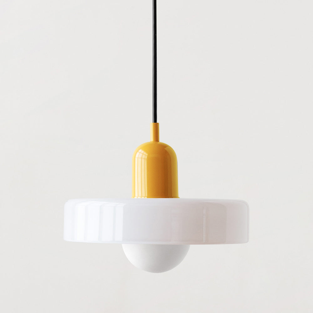 Bauhaus Glass Pendant Light – Colorful Design – Retro Ceiling Lamp