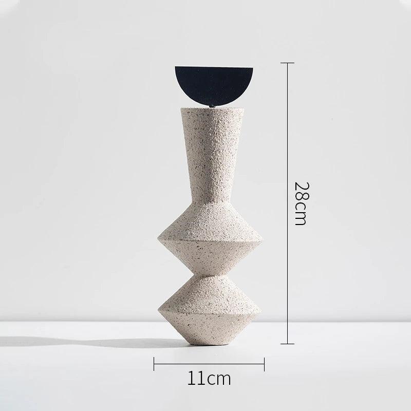 Abstract Sandstone Sculpture with Unique Geometric Design for Home and Wall Decor – 12 x 8 x 6 Inches 0