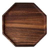 Acacia Wood Serving Plate – 12-Inch Wooden Platter for Appetizers, Salads, and Desserts – Elegant Serving Dish 0