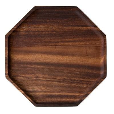 Acacia Wood Serving Plate – 12-Inch Wooden Platter for Appetizers, Salads, and Desserts – Elegant Serving Dish 6