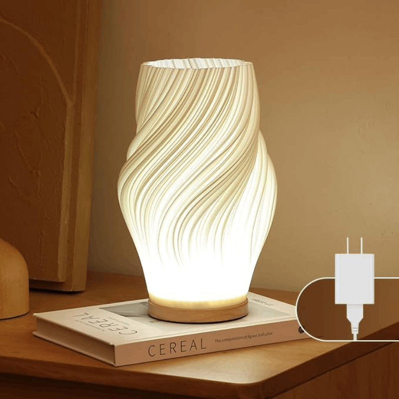 Adjustable 3D Printed Desk Lamp with French Cream Shade – Eco-Friendly Lighting for Home or Office 0