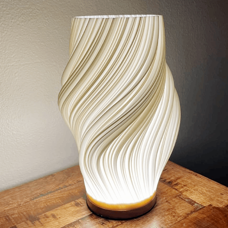 Adjustable 3D Printed Desk Lamp with French Cream Shade – Eco-Friendly Lighting for Home or Office 2