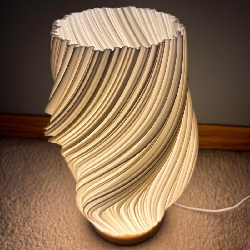 Adjustable 3D Printed Desk Lamp with French Cream Shade – Eco-Friendly Lighting for Home or Office 4