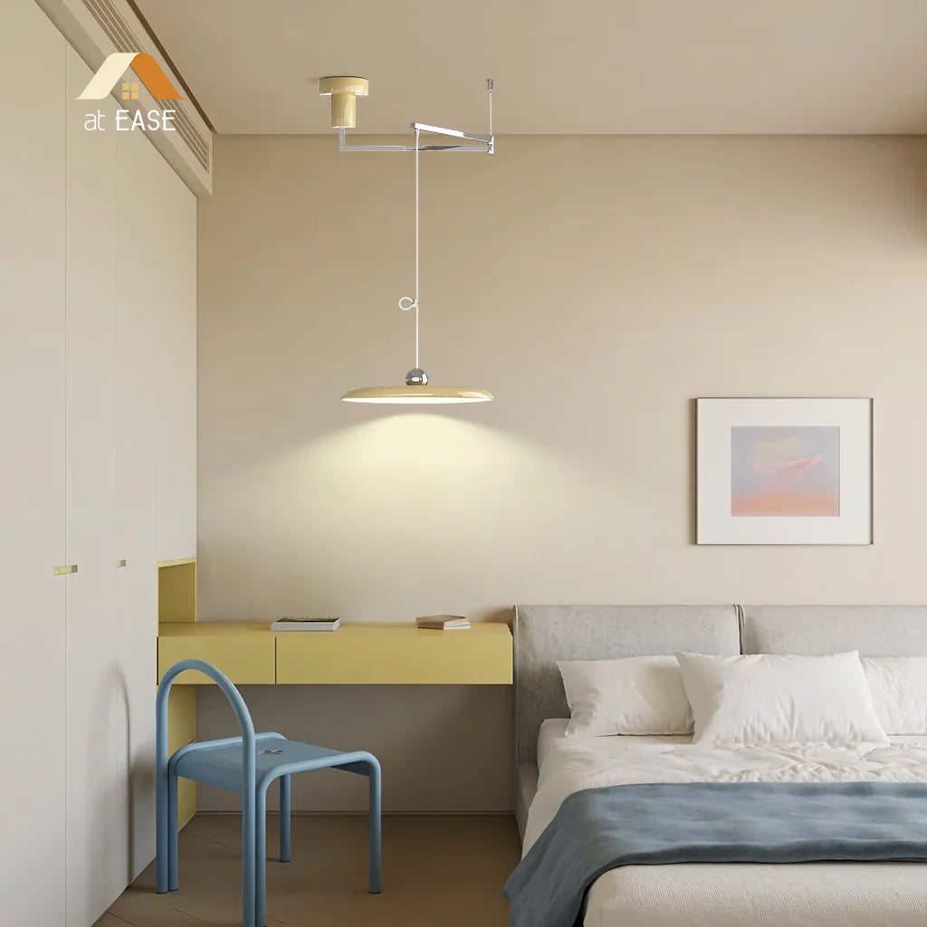 Adjustable Acrylic Disc Pendant Light – Modern Kitchen Pendant Lighting with Swing Arm Ceiling Fixture 7