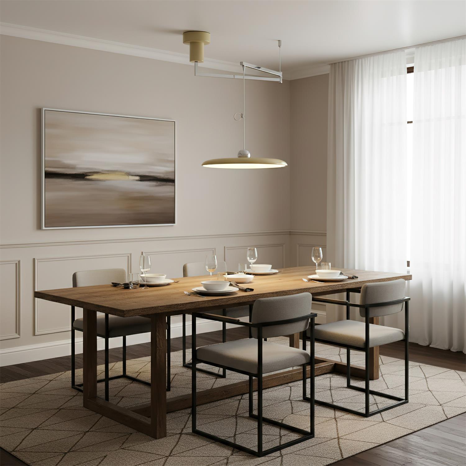 Adjustable Pendant Lamp with Integrated LED and Multiple Sizes – Modern Kitchen Pendant Lighting in Various Colors 7