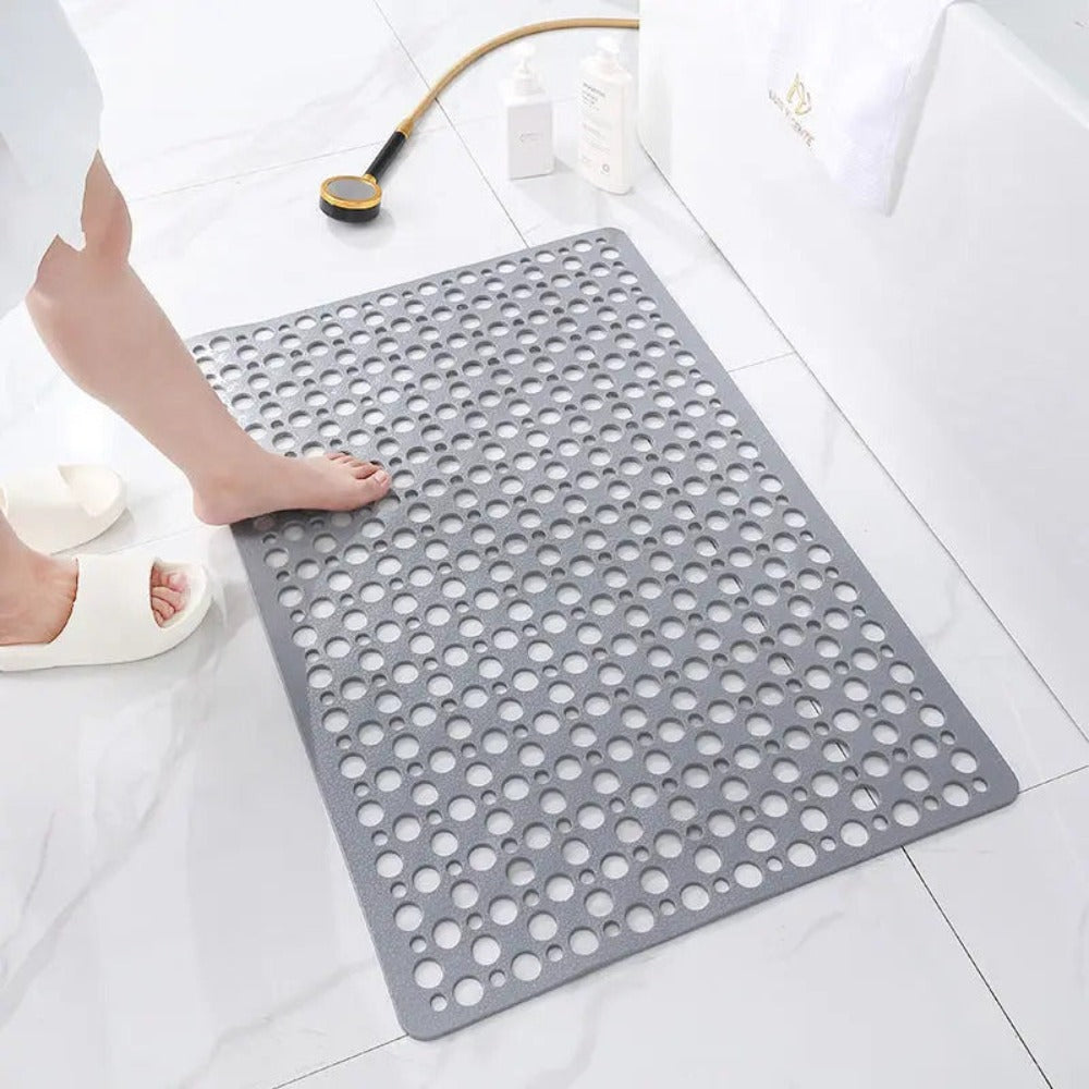 Anti-Slip Shower Mat with Suction Cups β Quick-Drain Design, Soft Textured Surface for Safety and Comfort, Non-Slip Bath Mat 1
