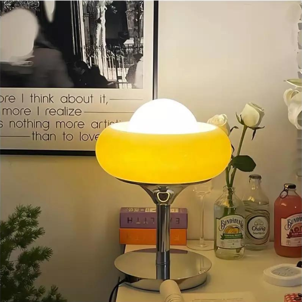Avant-Garde Table Lamp with Egg Tart Design – Unique Modern Lighting for Living Room and Bedroom 2