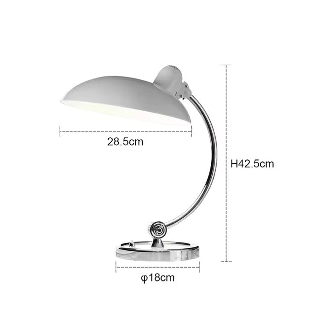 Bauhaus-Inspired Table Lamp with Chrome Finish – Elegant Iron Desk or Bedside Lamp for Stylish Living Room Illumination 10