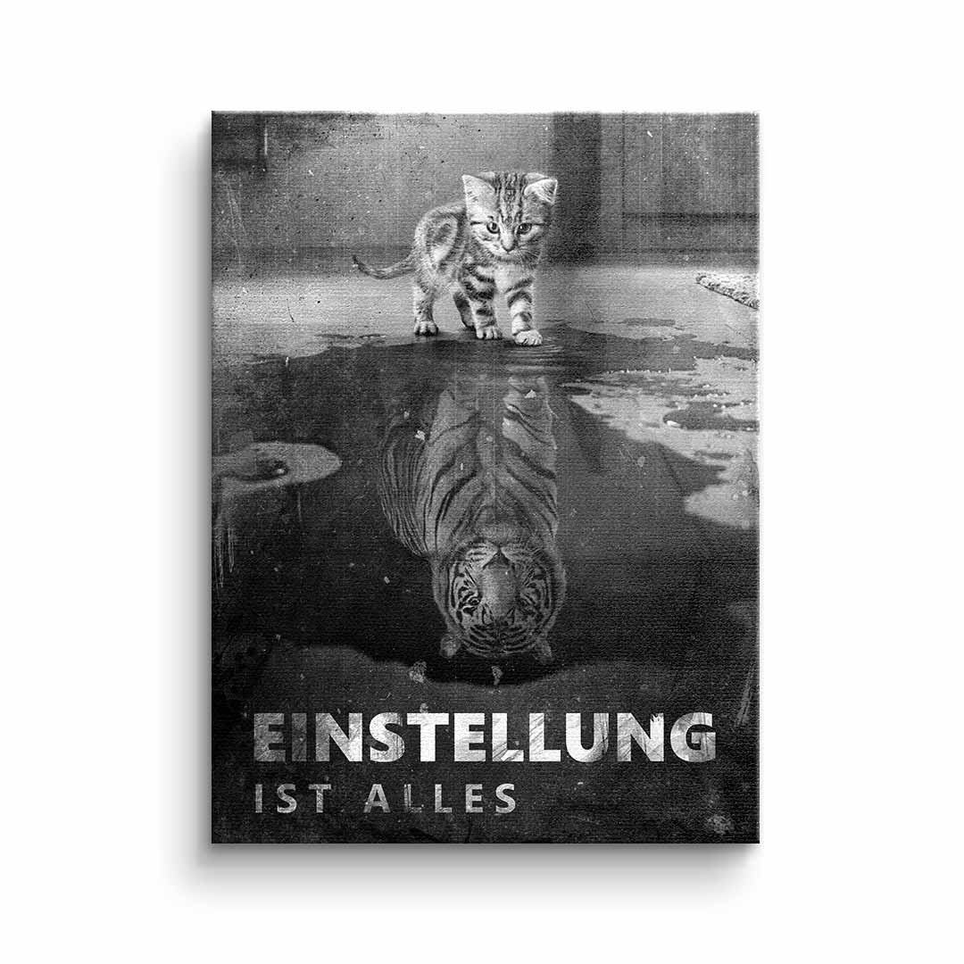 Canvas Wall Art - Mindset is Everything #Tiger - Ready to Hang Canvas Prints in Various Sizes 0