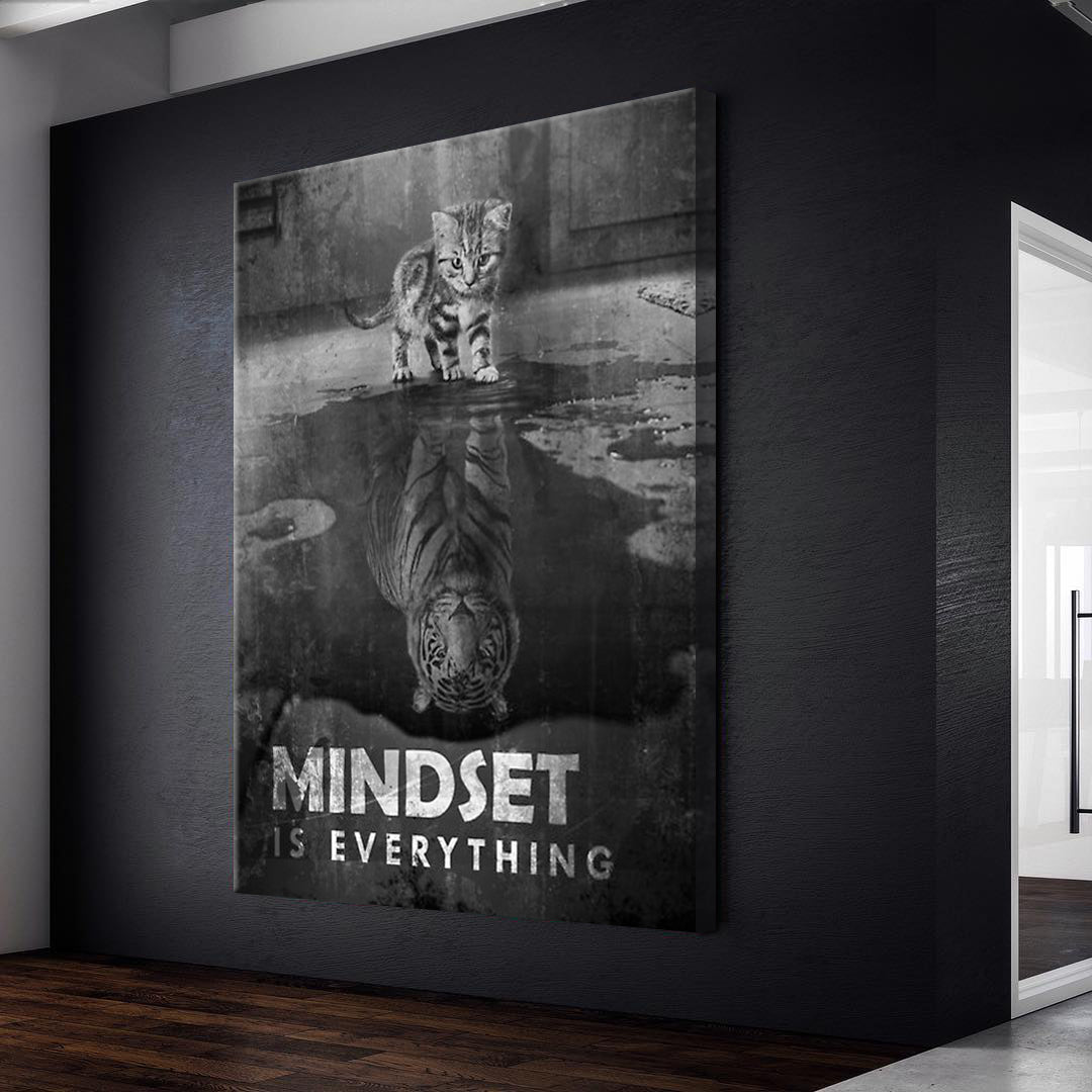 Canvas Wall Art - Mindset is Everything #Tiger - Ready to Hang Canvas Prints in Various Sizes 3