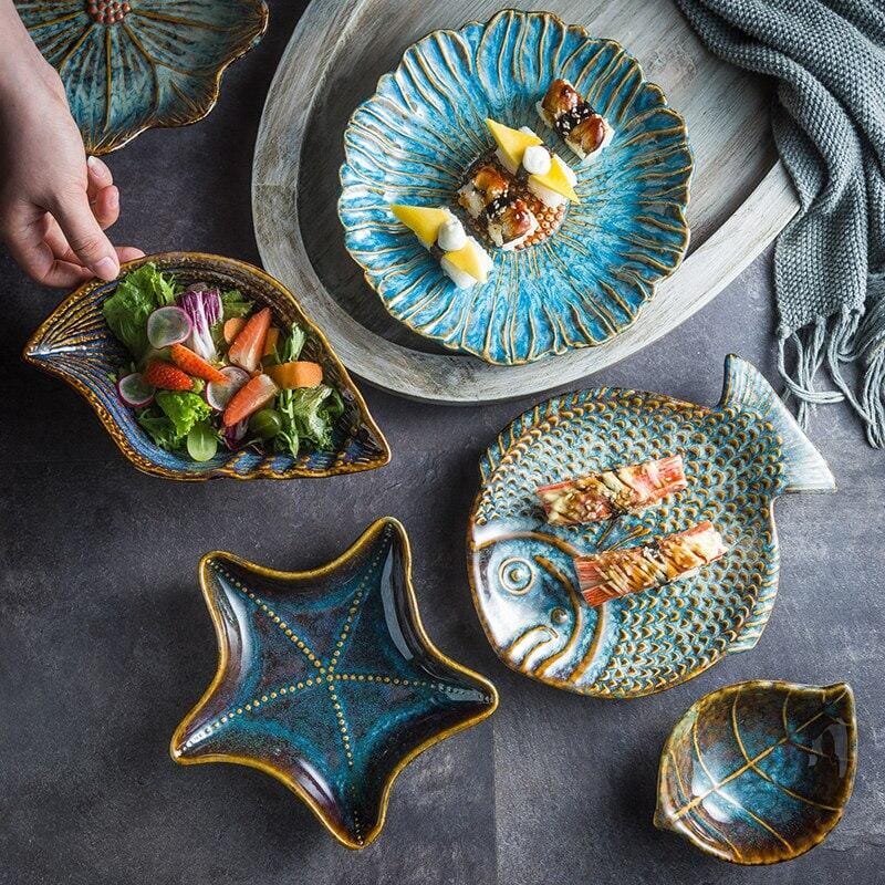 Ceramic Dinnerware Set - Durable Porcelain Plate Set for Elegant Dining, Dishwasher and Microwave Safe