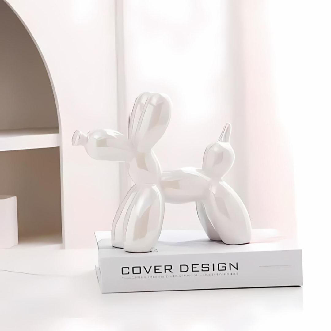 Ceramic Balloon Dog Statue – Playful Decorative Art for Home and Office 2