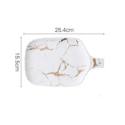 Ceramic Dinnerware Set with Modern Marble Glaze – Elegant Tableware for Casual and Formal Dining 10