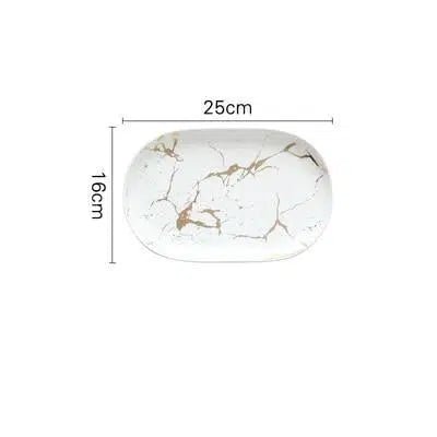 Ceramic Dinnerware Set with Modern Marble Glaze – Elegant Tableware for Casual and Formal Dining 18