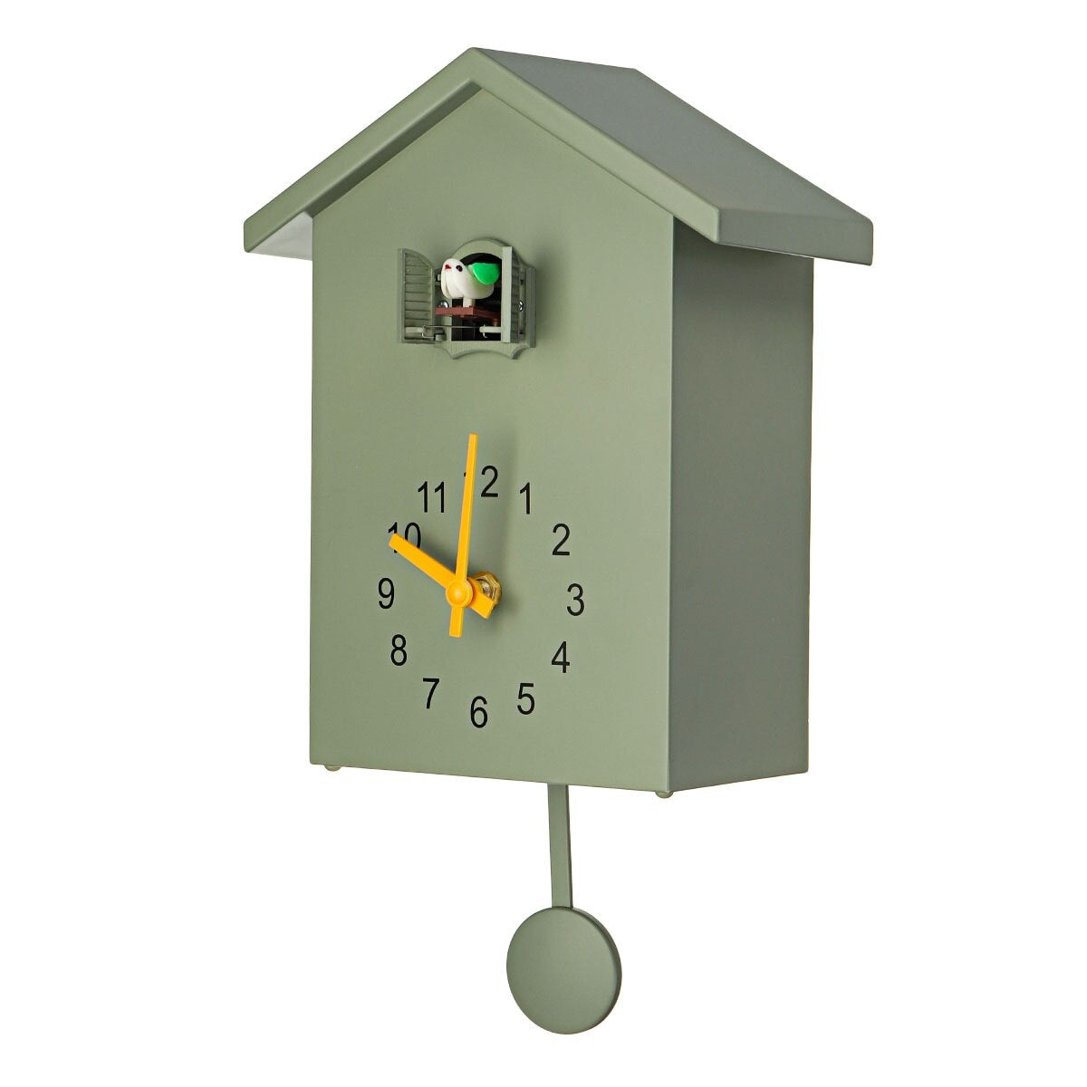 Charming Cuckoo Wall Clock Decor – 20x25 cm Battery Operated Clock in Blue, White, and Green for Cozy Home Design 6