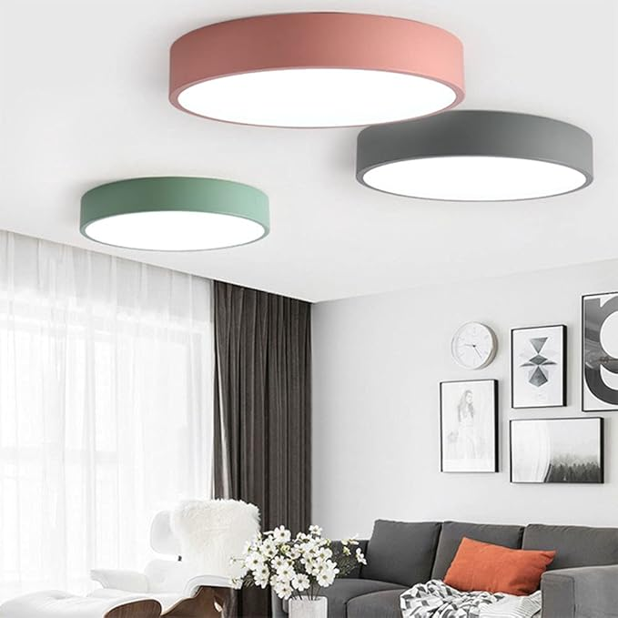 Circular LED Flush Mount Ceiling Light Fixture – Modern Design for Home Illumination, Energy Efficient, Available in Multiple Wattages 14
