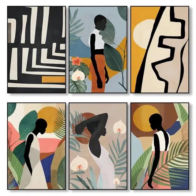 Contemporary Abstract Canvas Print - Zanzibar Design on 280gsm Canvas - Modern Wall Art for Home Decor 9