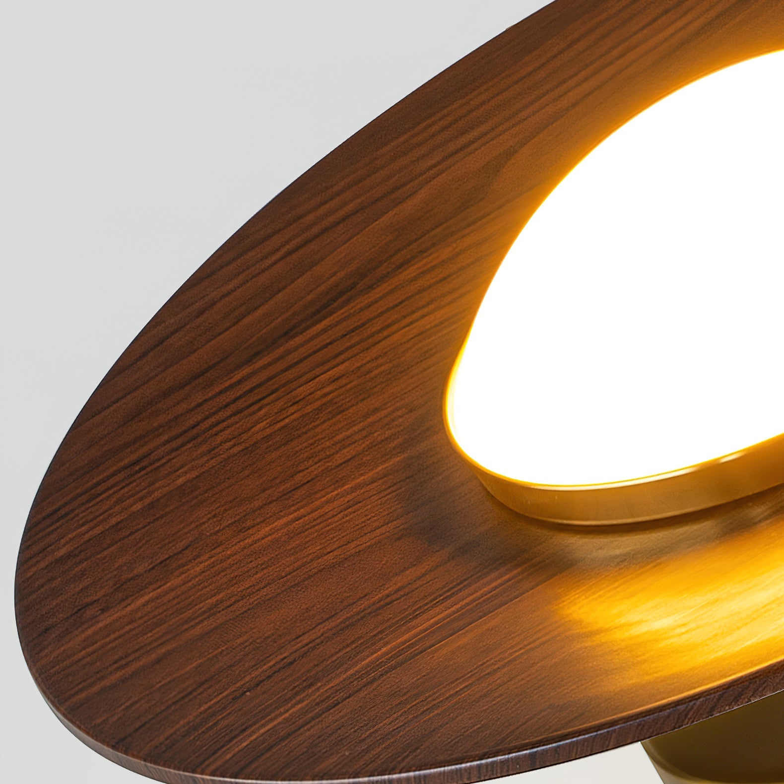 Contemporary Flush Mount Ceiling Light Fixture with Metal Frame and Wood Accent – 24cm Diameter LED Ceiling Lamp 6