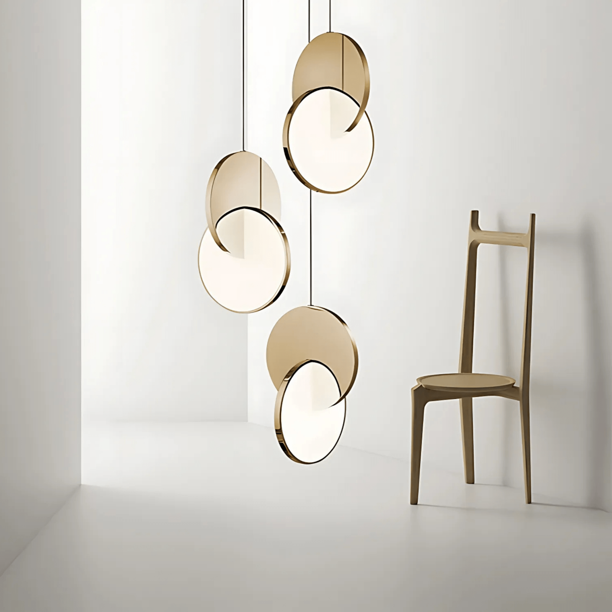 Contemporary Pendant Light – Unique Coin Design in Gold and Silver Finishes for Kitchen Pendant Lighting and Hanging Lights 0