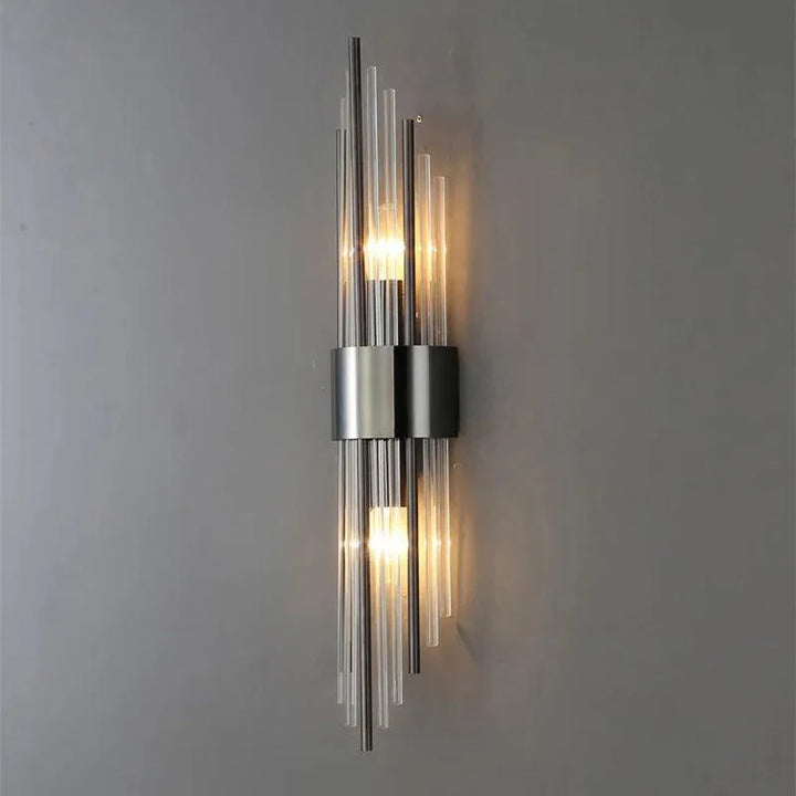 Crystal LED Wall Light with Gold Accents – Modern Wall Sconce for Elegant Indoor Spaces