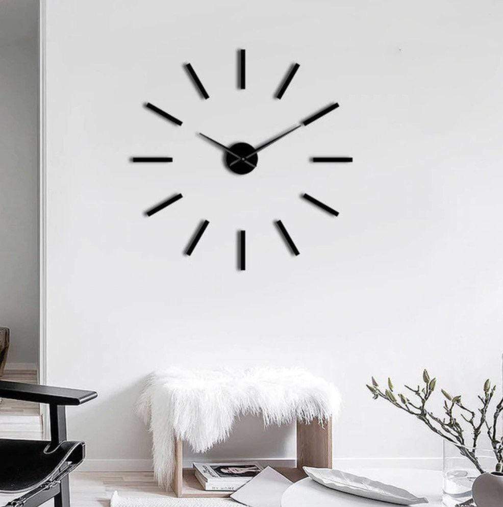 Customizable DIY Wall Clock Kit – Large 90cm Diameter Wall Clock Decor with Foam Numbers and Easy Installation