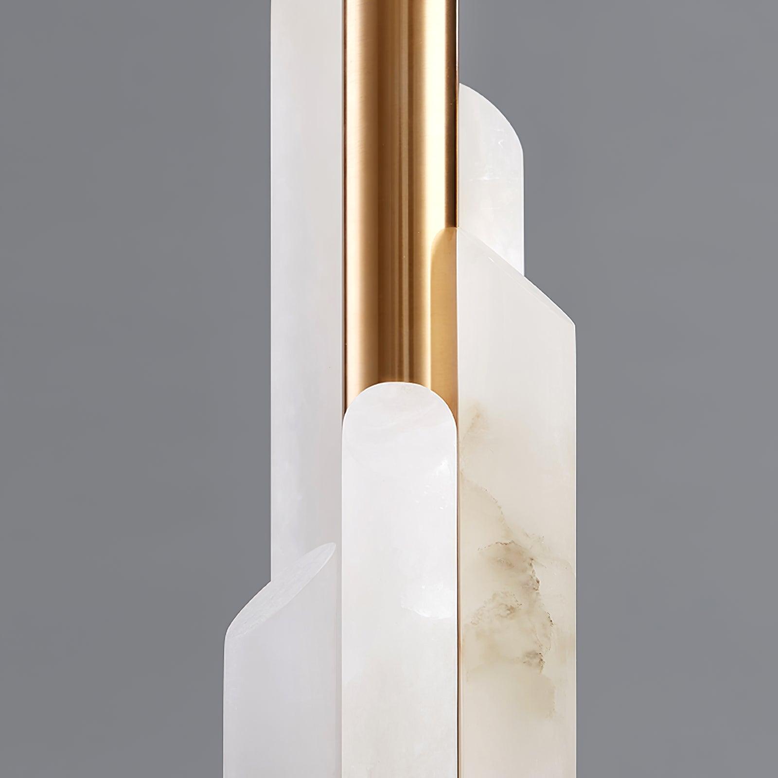 Cylindrical Alabaster Table Lamp with Integrated LED – Brass Finish, Warm, Neutral, and Cool Light Options for Bedside or Living Room 7
