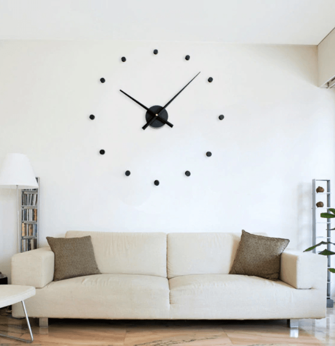 DIY Large Wall Clock Kit with Customizable Foam Numbers – 90cm Wall Clock Decor for Unique Home Design 0