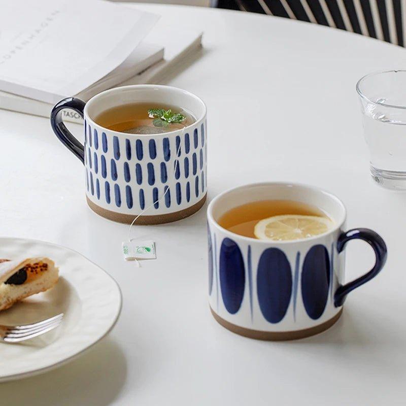 Eco-Friendly Ceramic Coffee Mugs Collection, 450 ml Capacity, Microwave and Dishwasher Safe, Durable Ceramic Cups 2