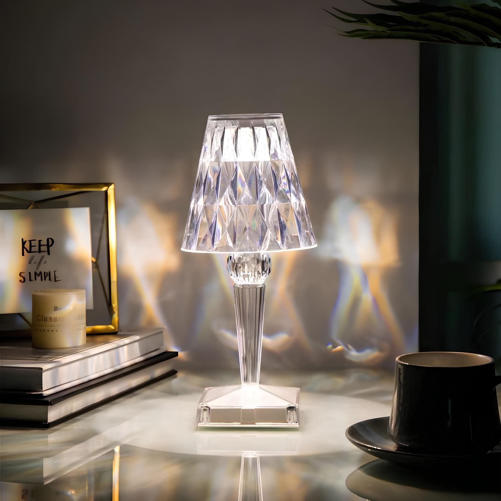 Elegant Crystal Rechargeable Table Lamp with Touch Control – Cordless Bedside or Desk Lamp for Home and Office Decor 8