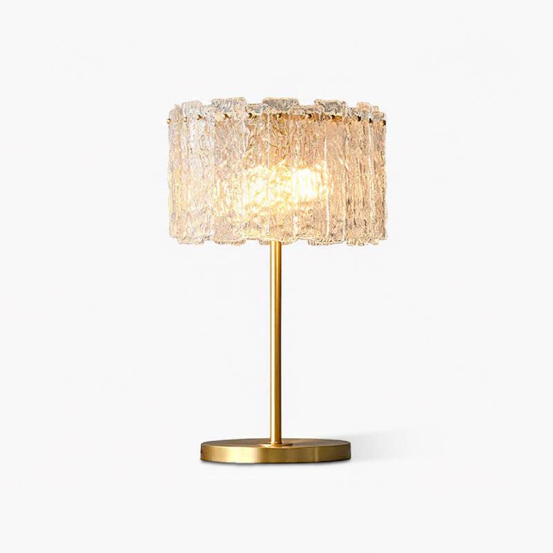 Elegant Crystal Table Lamp with Brass Finish β 60cm Height, E14 Base for Bedroom or Living Room Lighting 0