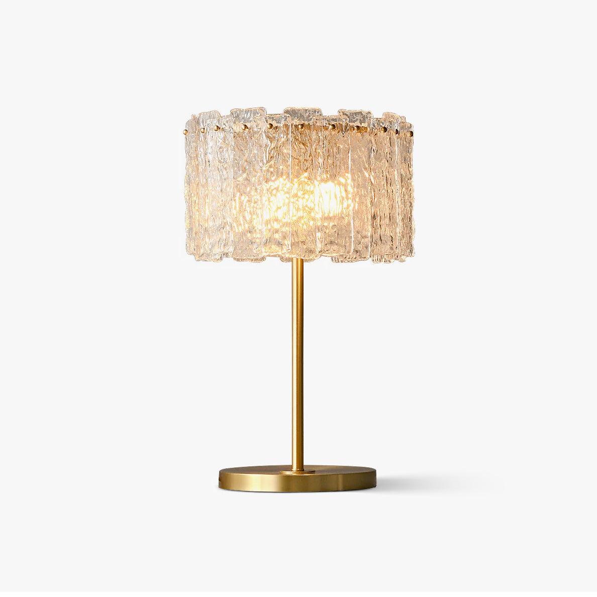 Elegant Crystal Table Lamp with Brass Finish β 60cm Height, E14 Base for Bedroom or Living Room Lighting 1