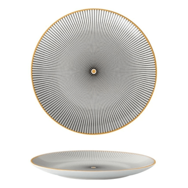 Elegant Dinnerware Set of 4 Ceramic Dinner Plates β 10-Inch Classic White Dishes for Stylish Dining 12