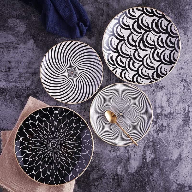 Elegant Dinnerware Set of 4 Ceramic Dinner Plates β 10-Inch Classic White Dishes for Stylish Dining 2