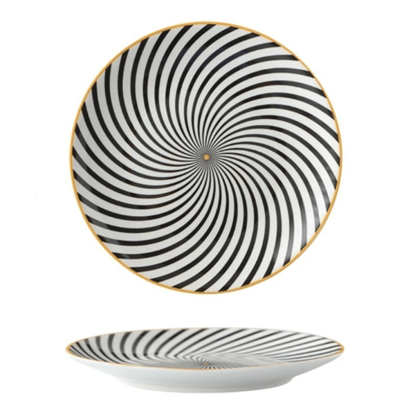Elegant Dinnerware Set of 4 Ceramic Dinner Plates β 10-Inch Classic White Dishes for Stylish Dining 7