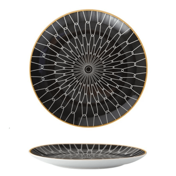 Elegant Dinnerware Set of 4 Ceramic Dinner Plates β 10-Inch Classic White Dishes for Stylish Dining 8