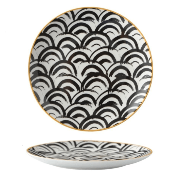 Elegant Dinnerware Set of 4 Ceramic Dinner Plates β 10-Inch Classic White Dishes for Stylish Dining 9