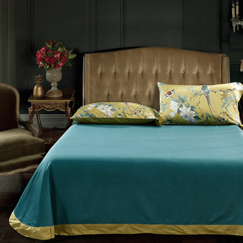 Elegant Egyptian Cotton Bedsheet β 500 Thread Count, Deep Fitted Design for Ultimate Comfort and Bright Colors 0