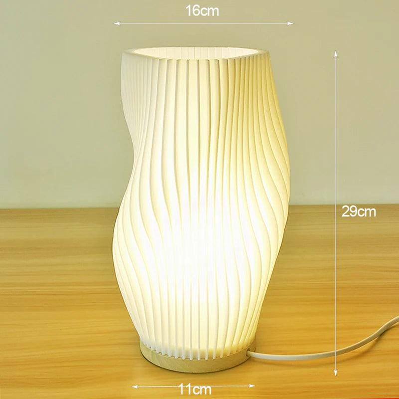 Elegant French Cream Table Lamp with Adjustable LED Brightness and Geometric Design – Modern Bedside or Desk Lamp for Home Decor 0