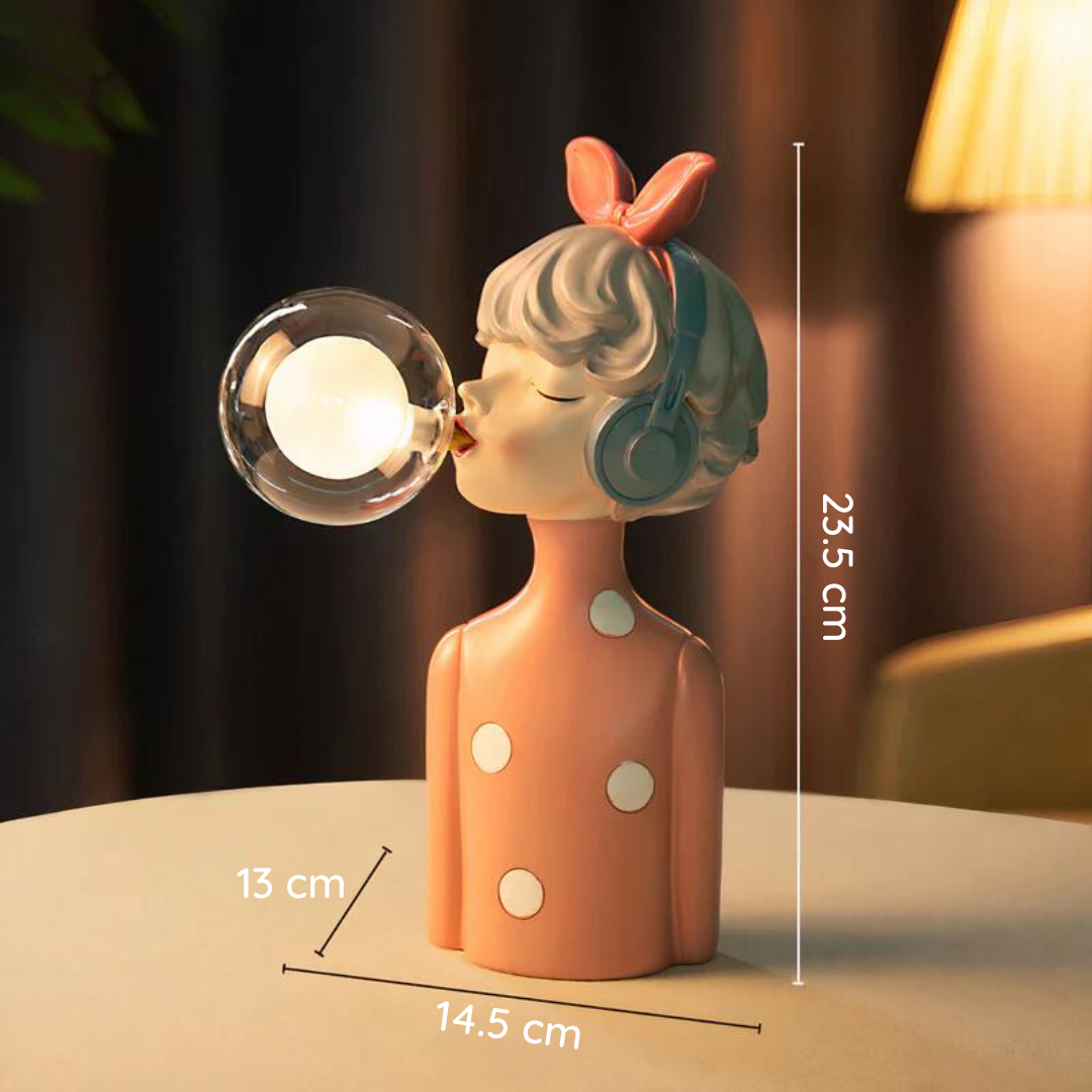 Elegant Handmade Table Lamp with Unique Design – Durable Wood Base and Soft Textile Shade for Bedside or Living Room 10