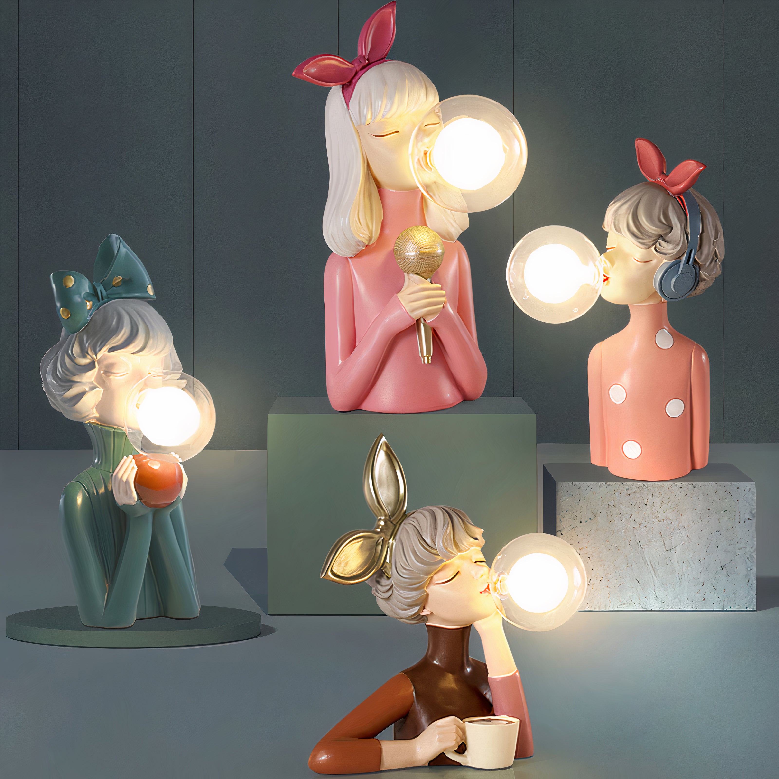 Elegant Handmade Table Lamp with Unique Design – Durable Wood Base and Soft Textile Shade for Bedside or Living Room 2