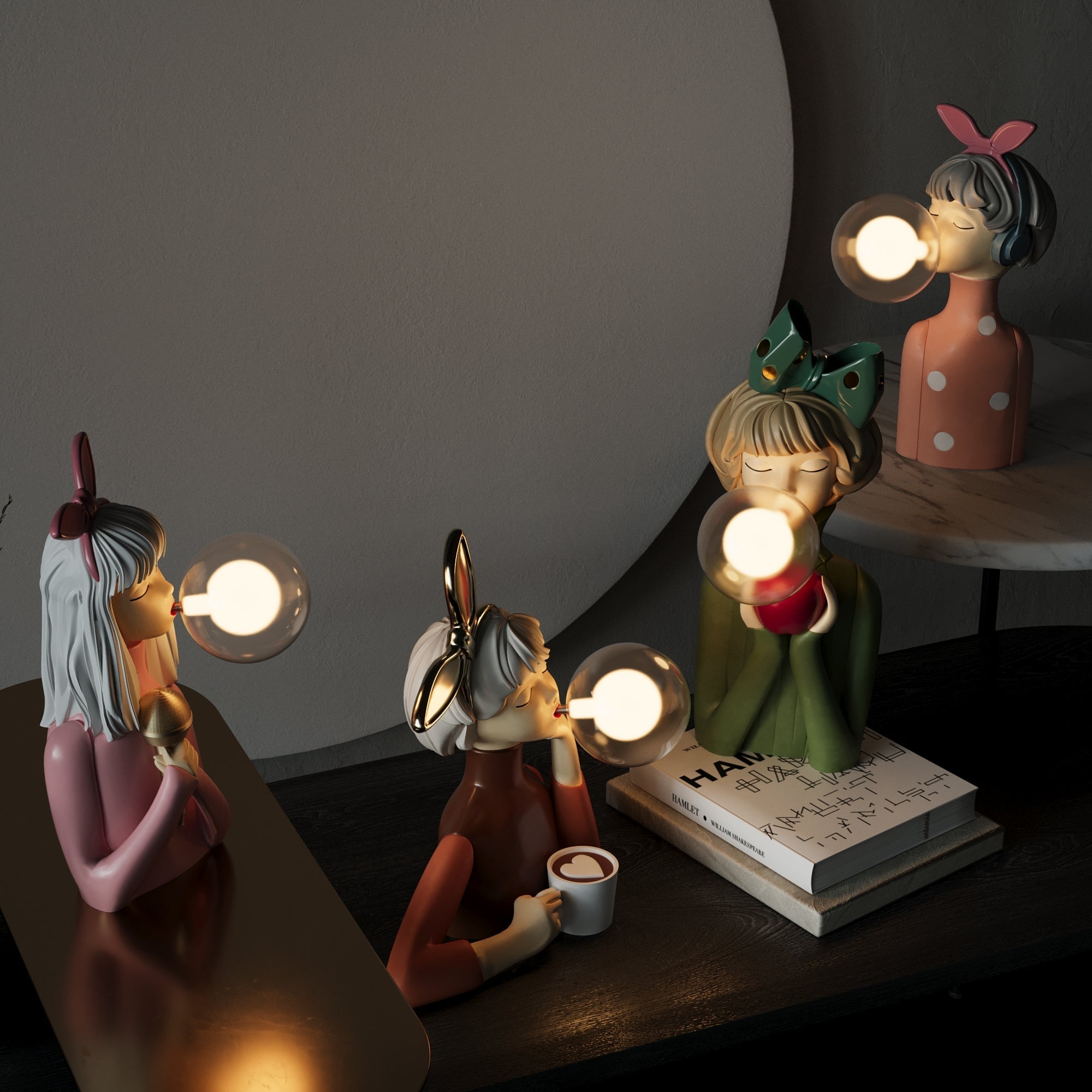 Elegant Handmade Table Lamp with Unique Design – Durable Wood Base and Soft Textile Shade for Bedside or Living Room 6