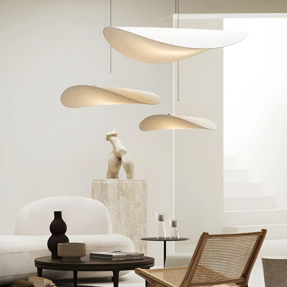 Elegant Japandi Style Silk Pendant Light – Handcrafted Boho Ceiling Fixture with Adjustable Height for Living Room, Dining Room, Bedroom 8
