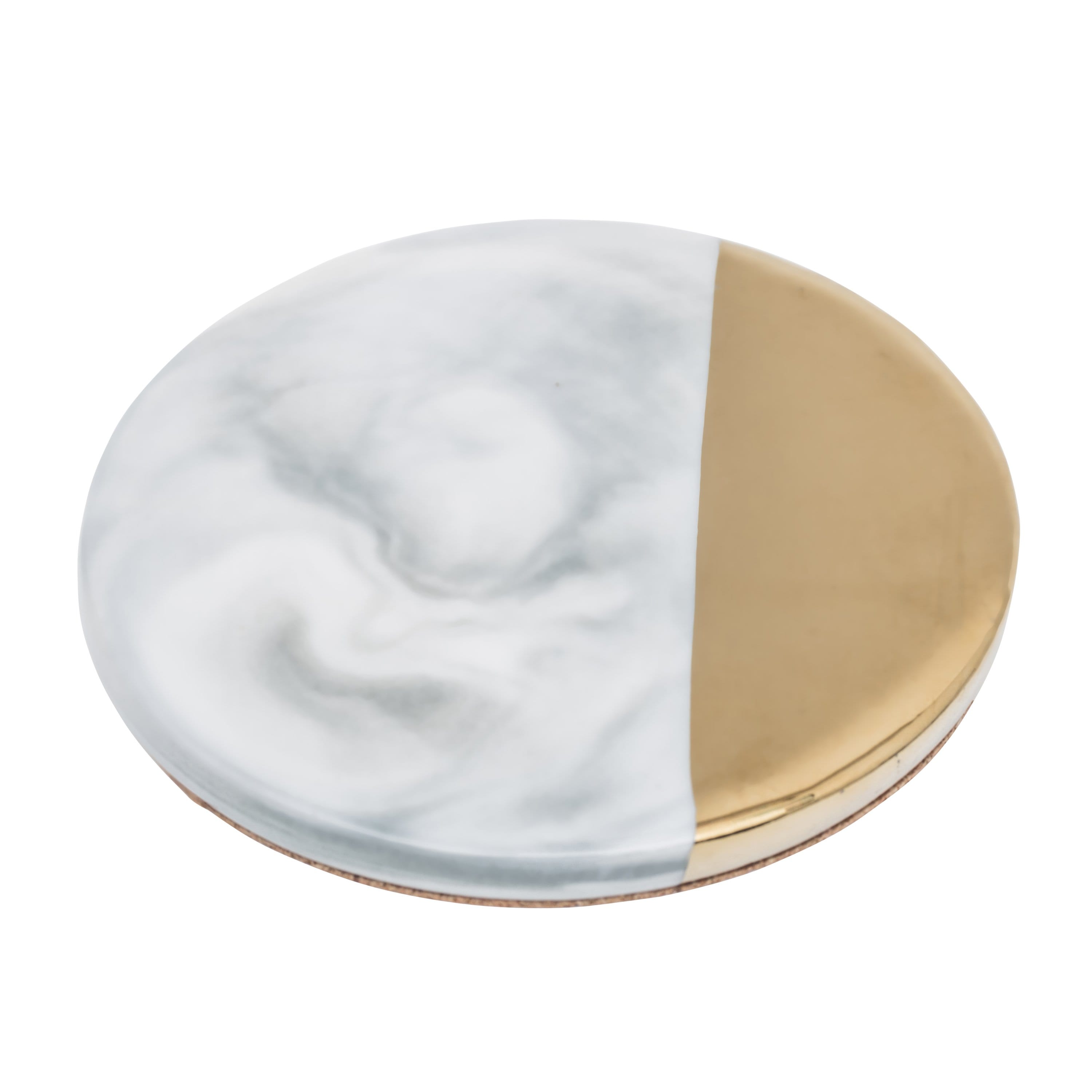 Elegant Marble Coaster for Drinks – Durable Heat and Moisture Protection, 4-Inch Diameter 0